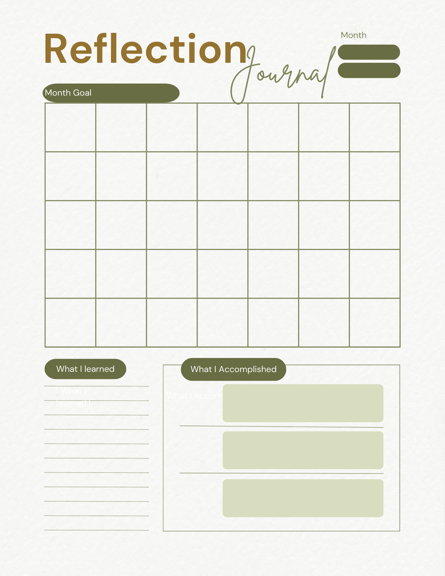 Reflection Journal