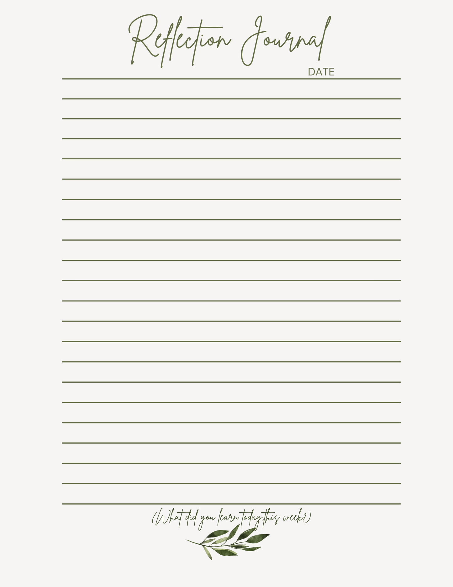 Reflection Journal